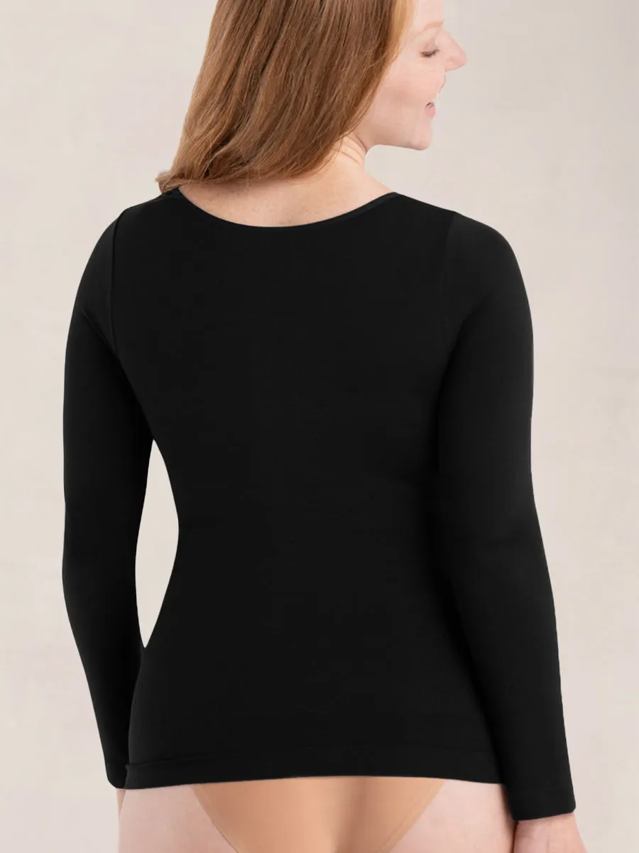 Shapermint Long Sleeve Shaping T-Shirt - All Day Comfort