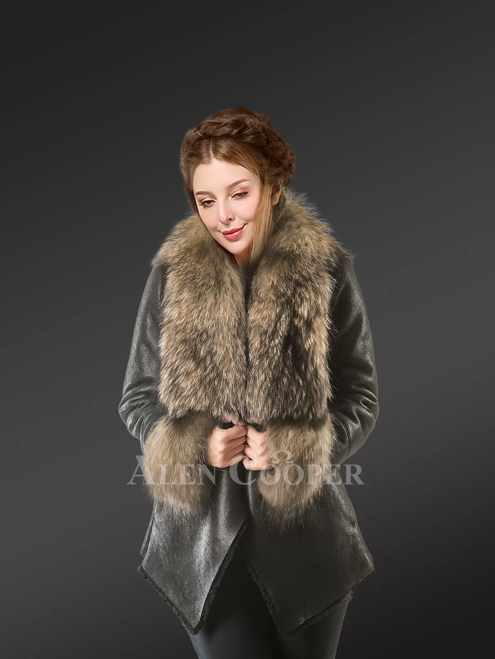 Shearling Coat Women Sheepskin