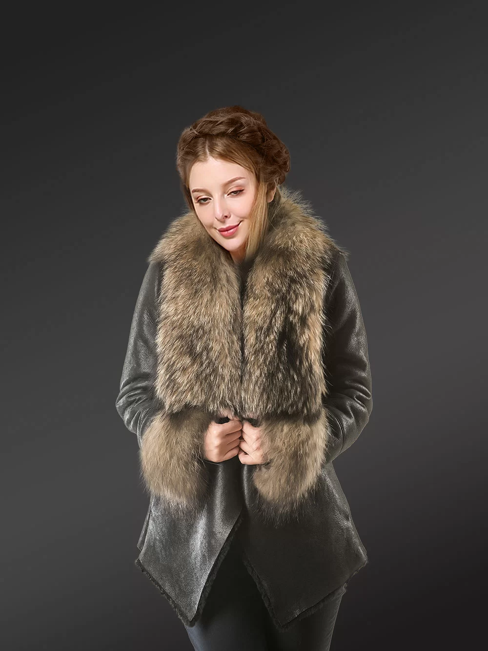 Shearling Coat Women Sheepskin