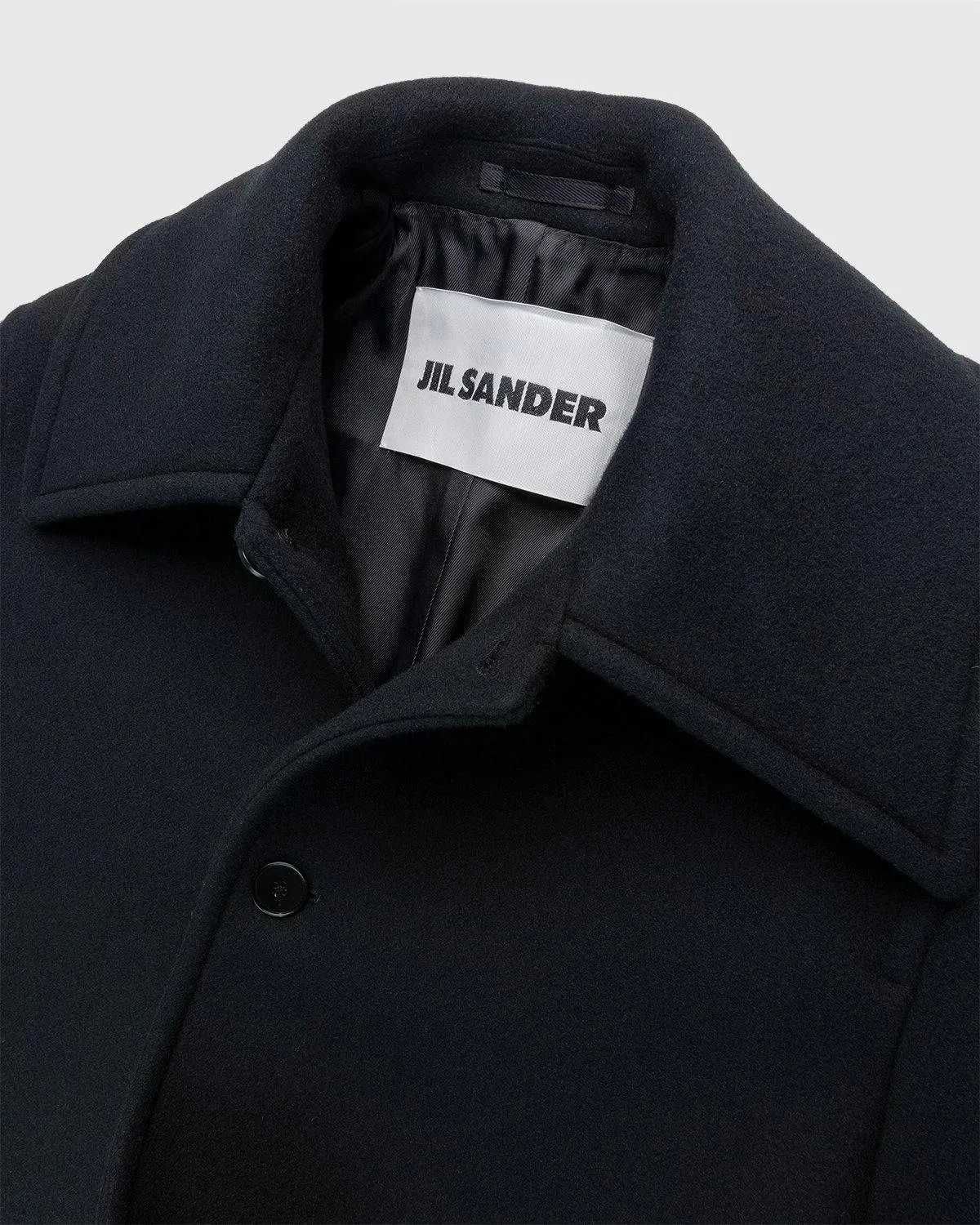 Shop Jil Sander Black Coat at Highsnobiety