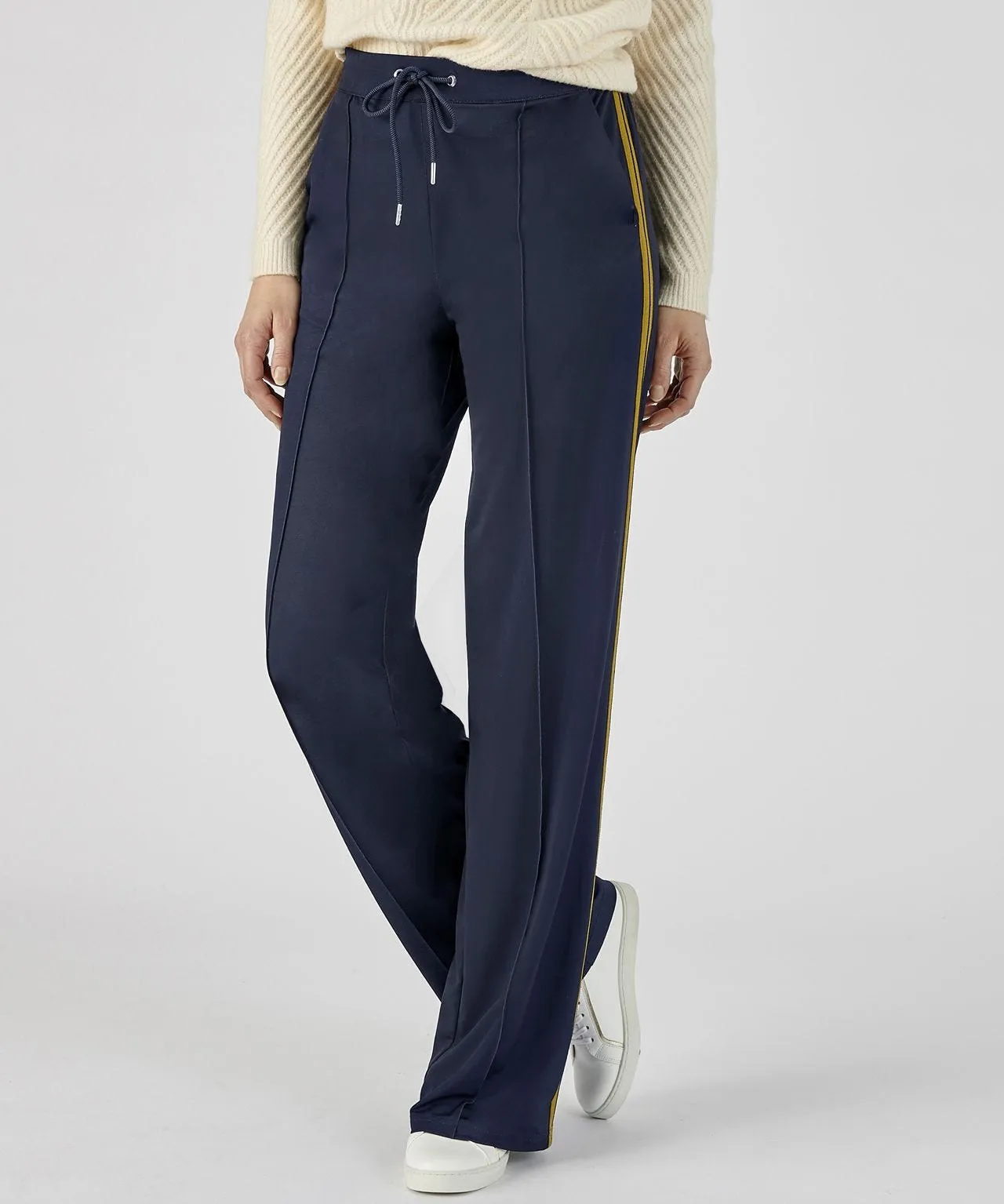 Wide-leg Trousers with Side Stripe