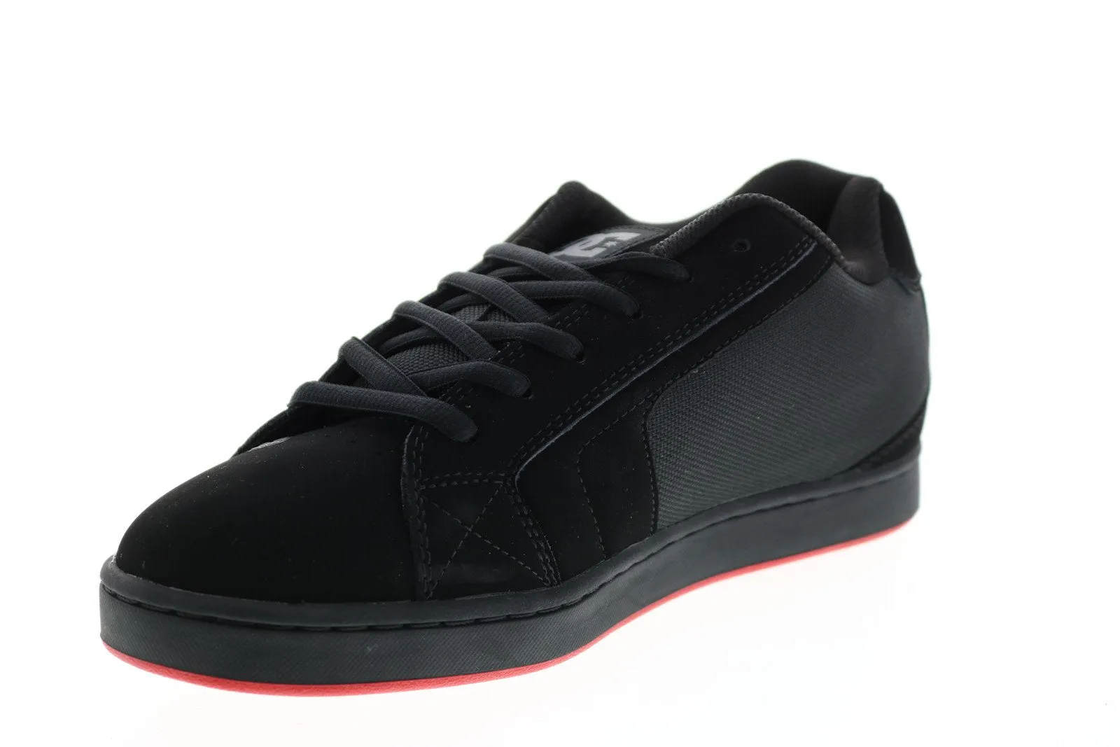 Skate-Inspired Black Nubuck Sneakers for Men by DC Net