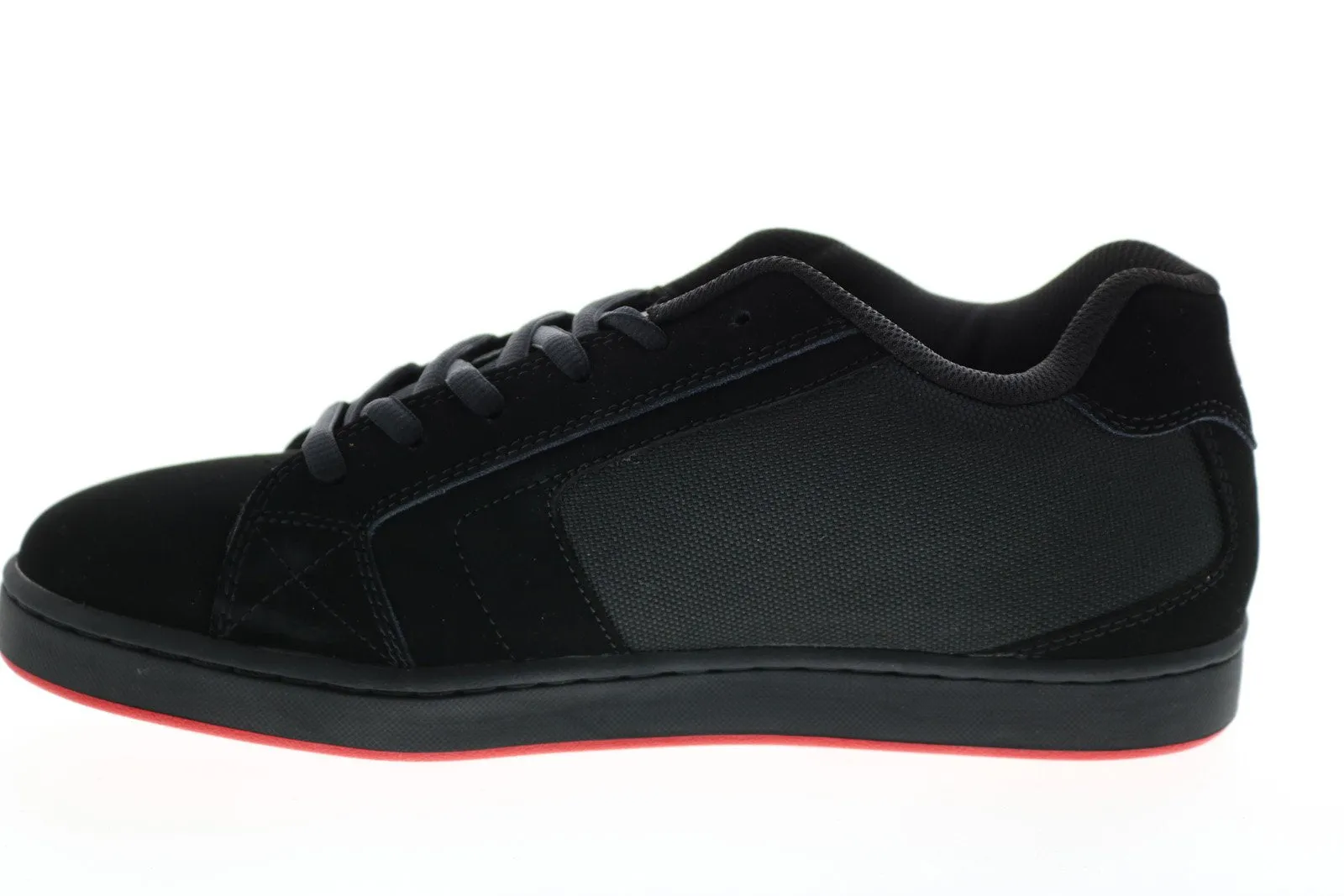 Skate-Inspired Black Nubuck Sneakers for Men by DC Net