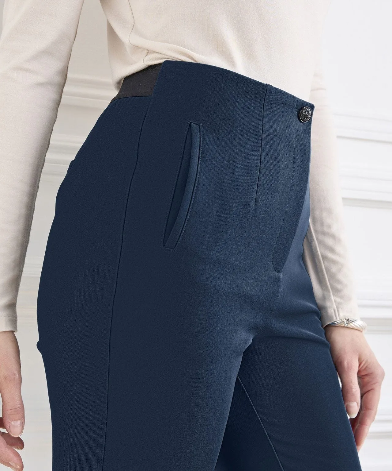 slim tummy-control trousers