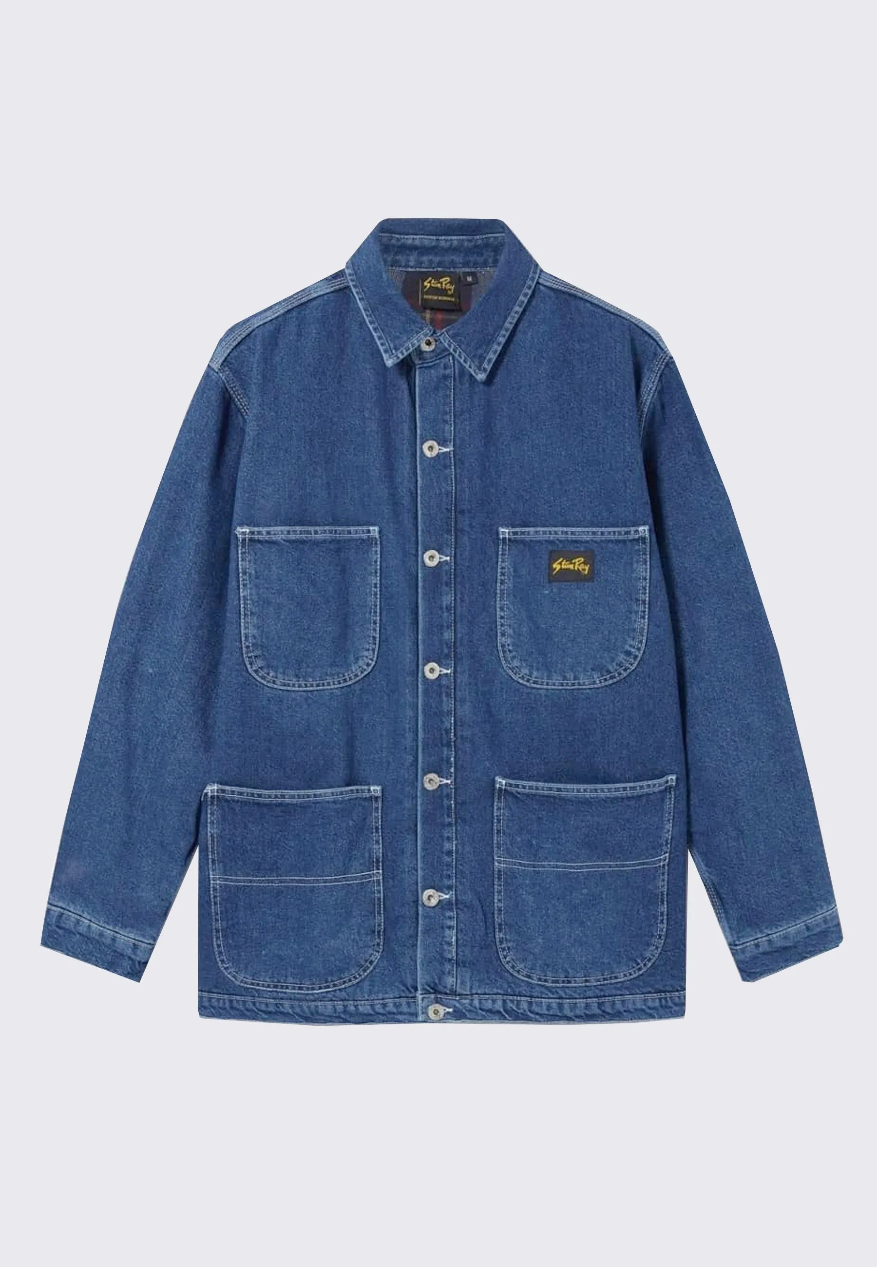 Stone denim Lined Barn Coat