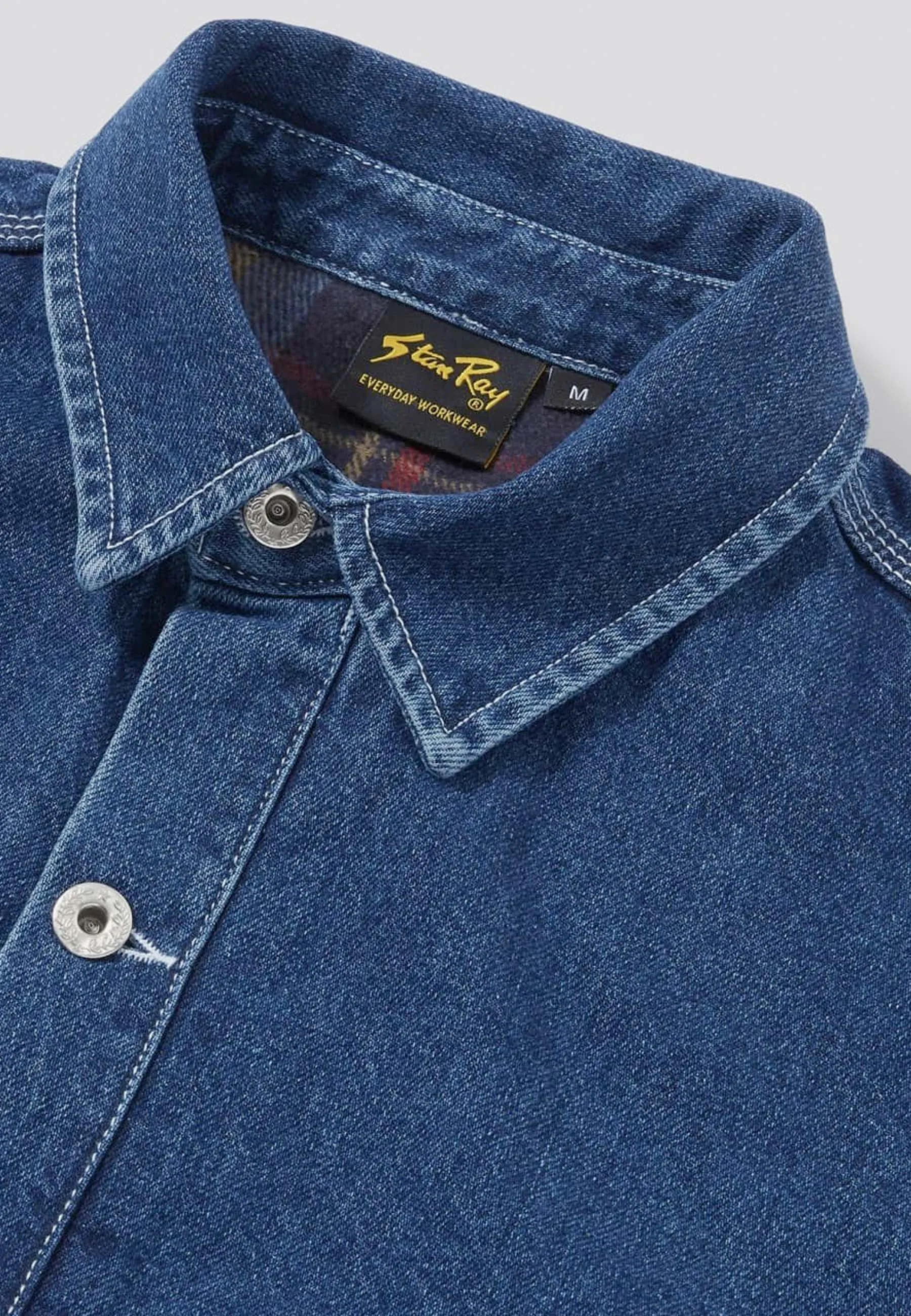 Stone denim Lined Barn Coat