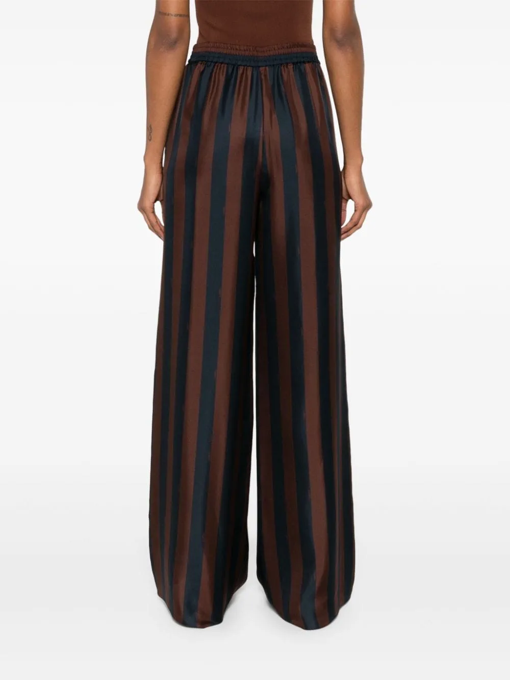 STRIPED SILK TROUSERS