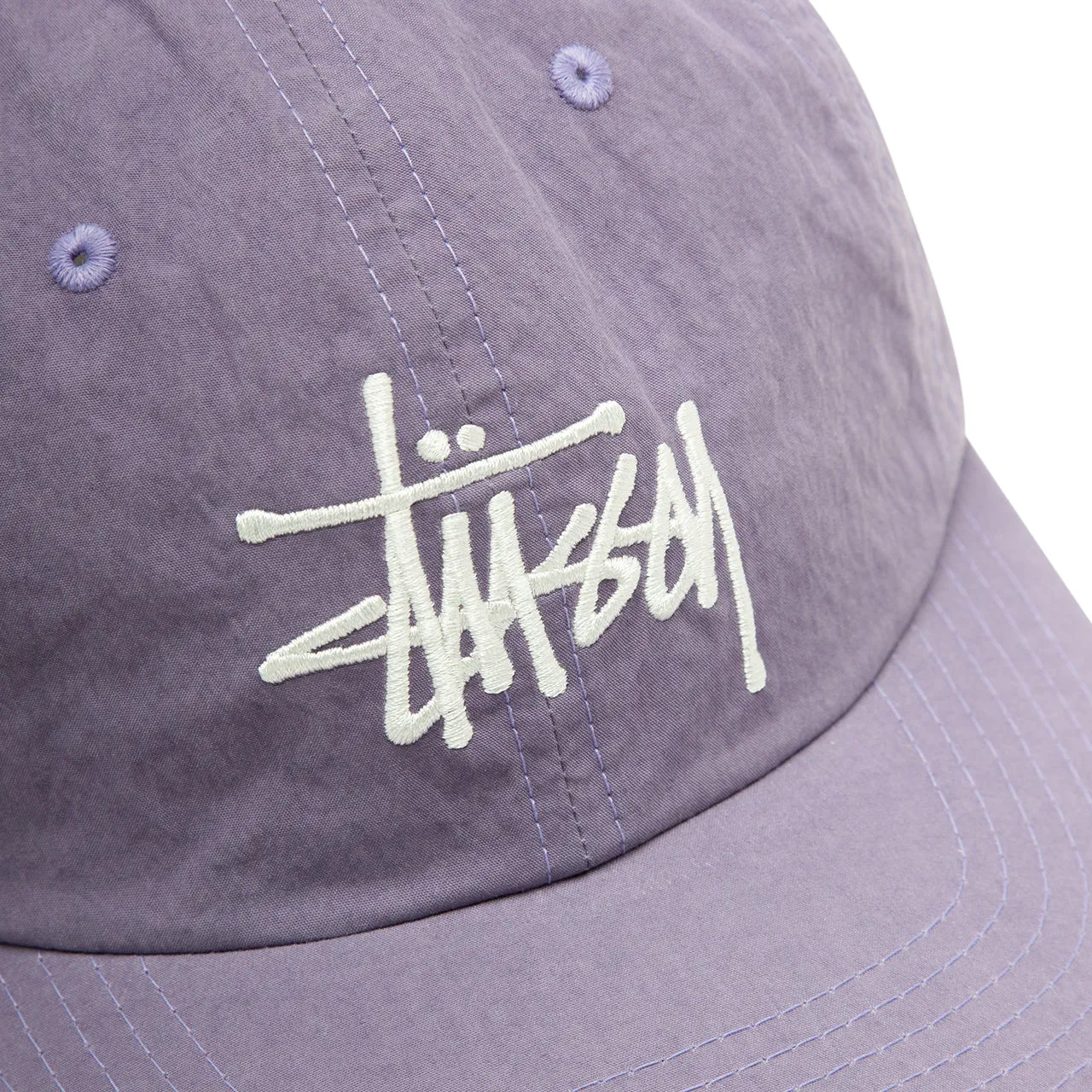 Stussy Lavender Bio Washed Big Logo Low Pro Cap