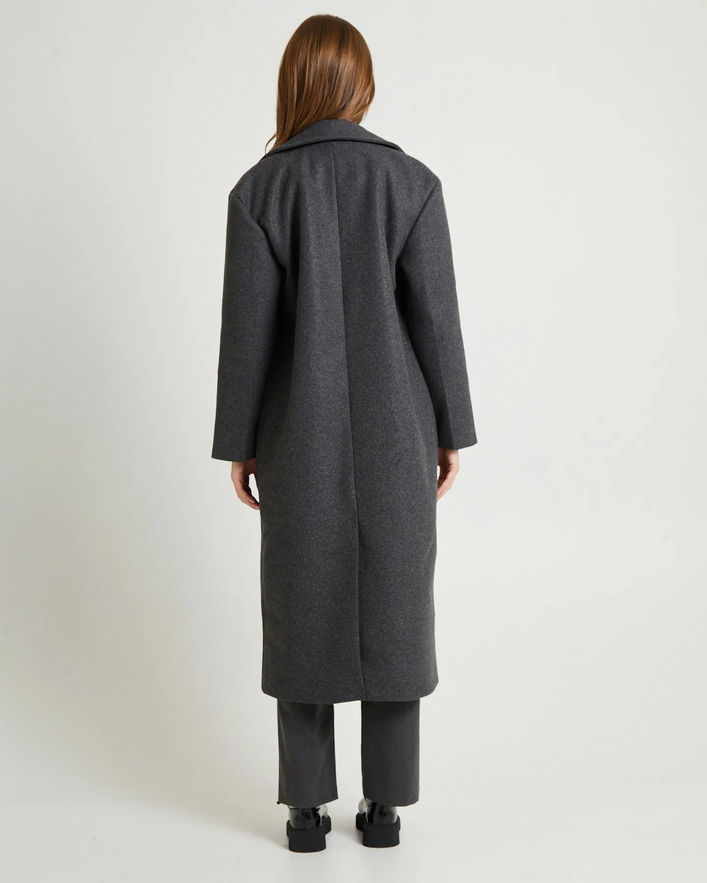 Grey Subtitled Penny Melton Coat | SurfStitch