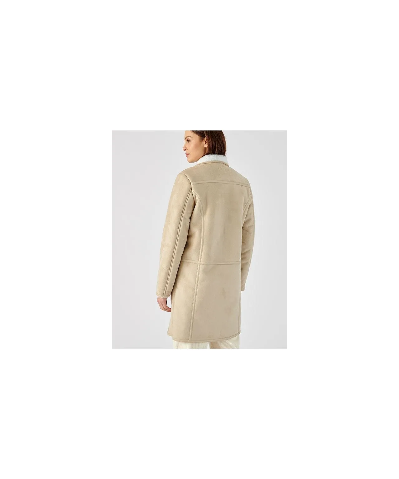 Trendy Suedette Fabric Coat