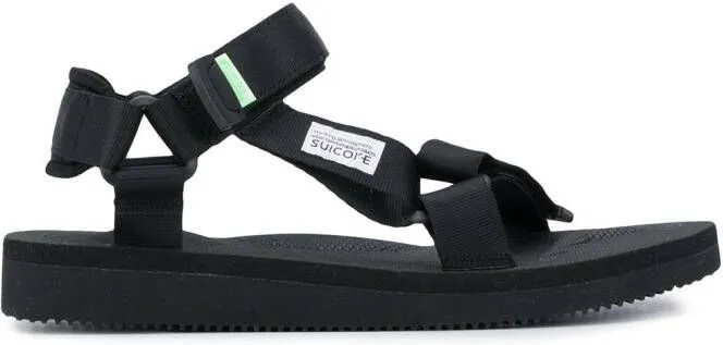 Black Suicoke Ripstop Open Toe Sandals