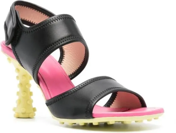 Black Colour-Block Sandals by Sunnei 1000 Chiodi 85mm