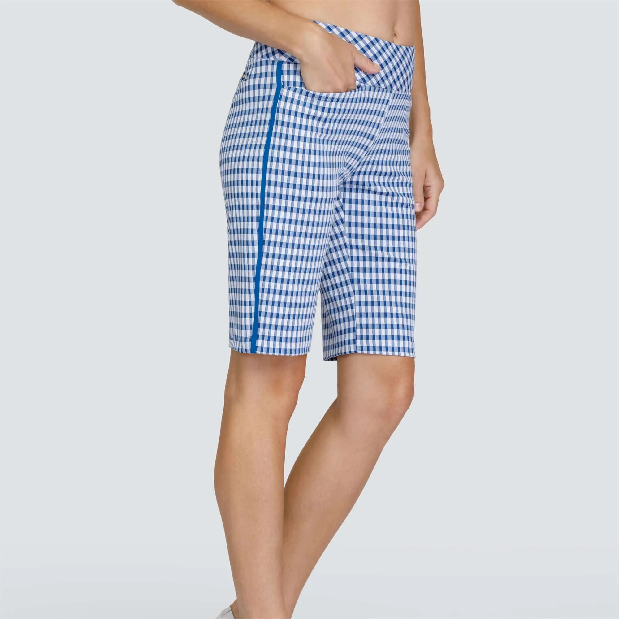 Royal Gingham Tail Anya Pill On Ladies Shorts