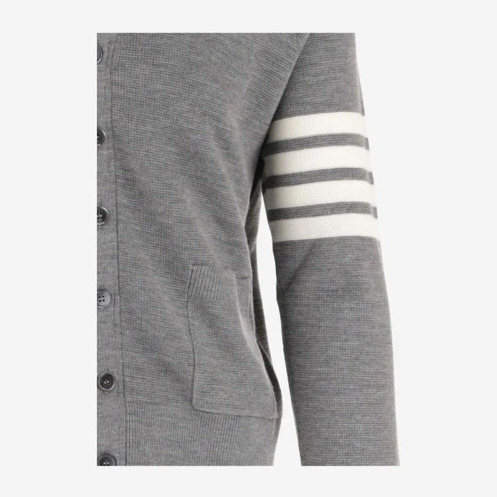 Thom Browne Striped Cardigan Street Style Logo Design