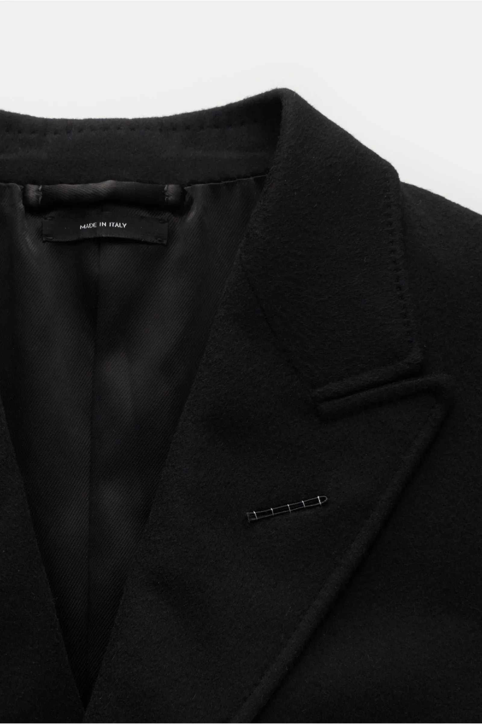 Black cashmere coat by TOM FORD