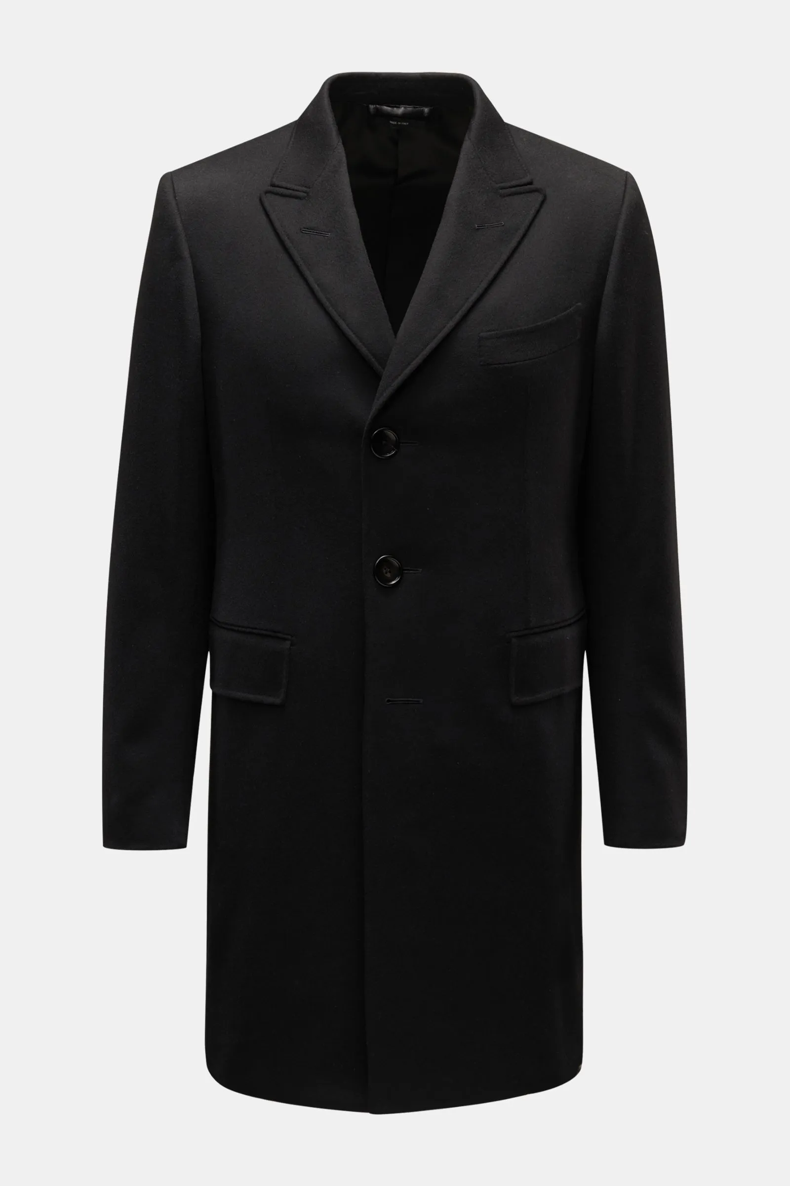 Black cashmere coat by TOM FORD