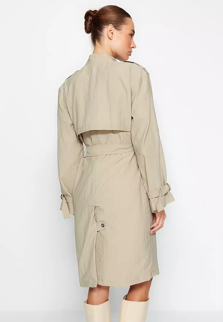 Trendyol Belted Wide Cut Trench Coat