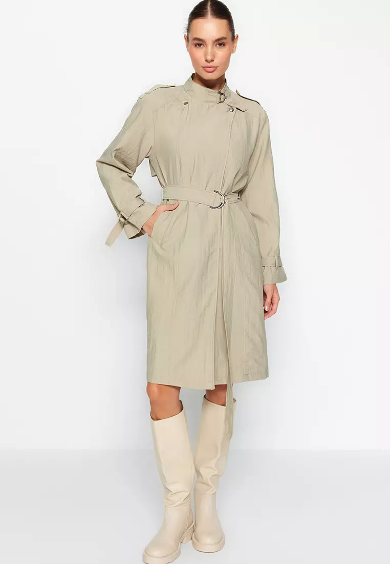 Trendyol Belted Wide Cut Trench Coat