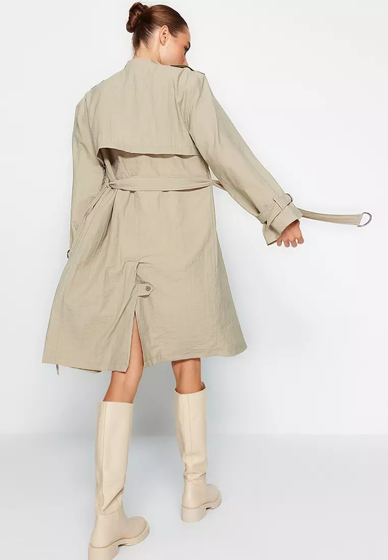 Trendyol Belted Wide Cut Trench Coat