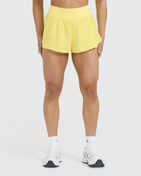 Lemon Yellow Unified Double Layer Shorts