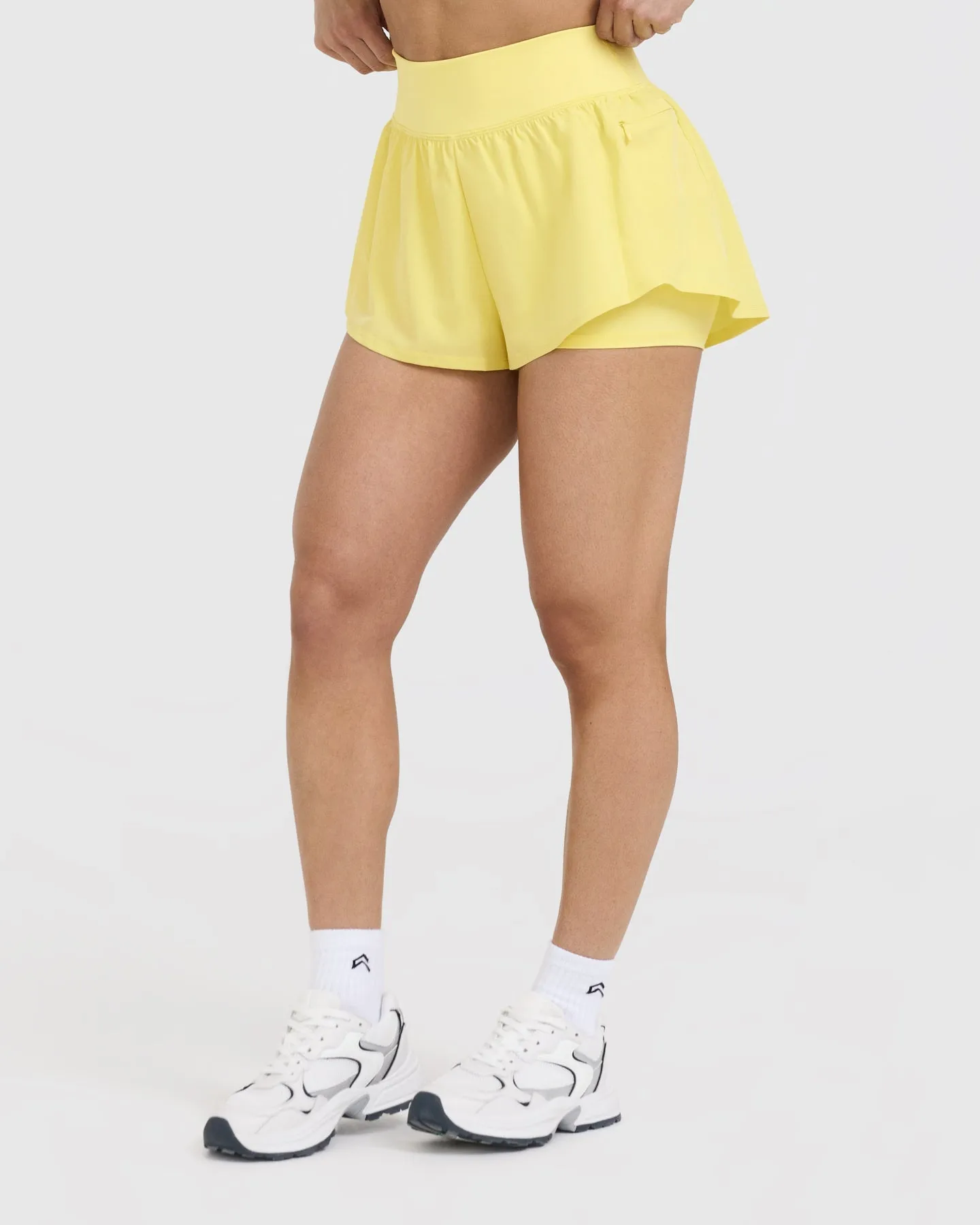 Lemon Yellow Unified Double Layer Shorts