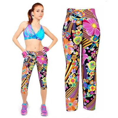 USA Floral Print Sexy Slim Leggings for Women Comfortable Leggings Dropshipping