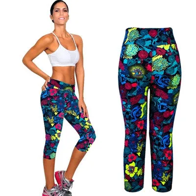 USA Floral Print Sexy Slim Leggings for Women Comfortable Leggings Dropshipping