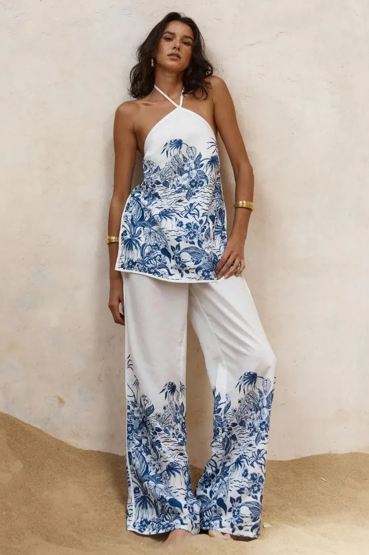 Blue and White Valence Pants