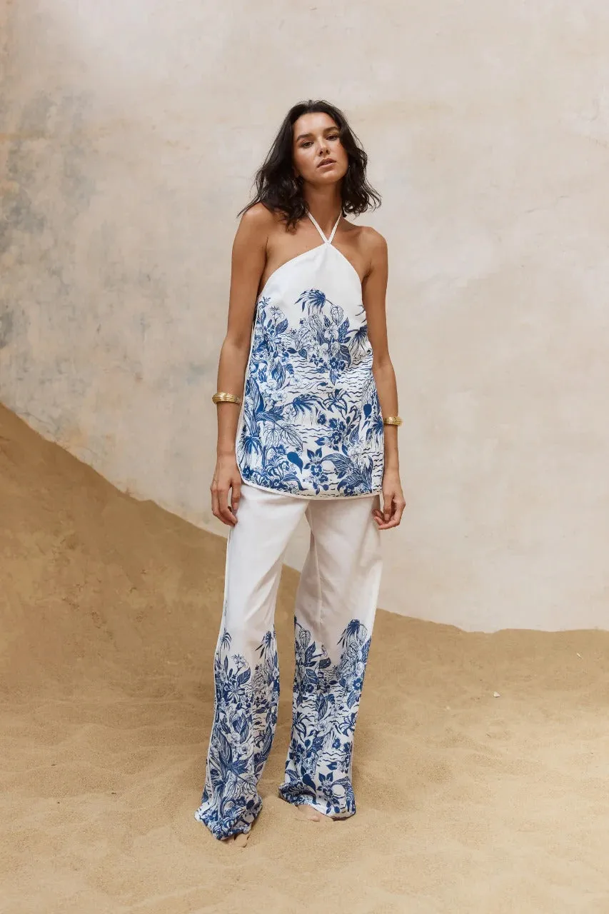 Blue and White Valence Pants