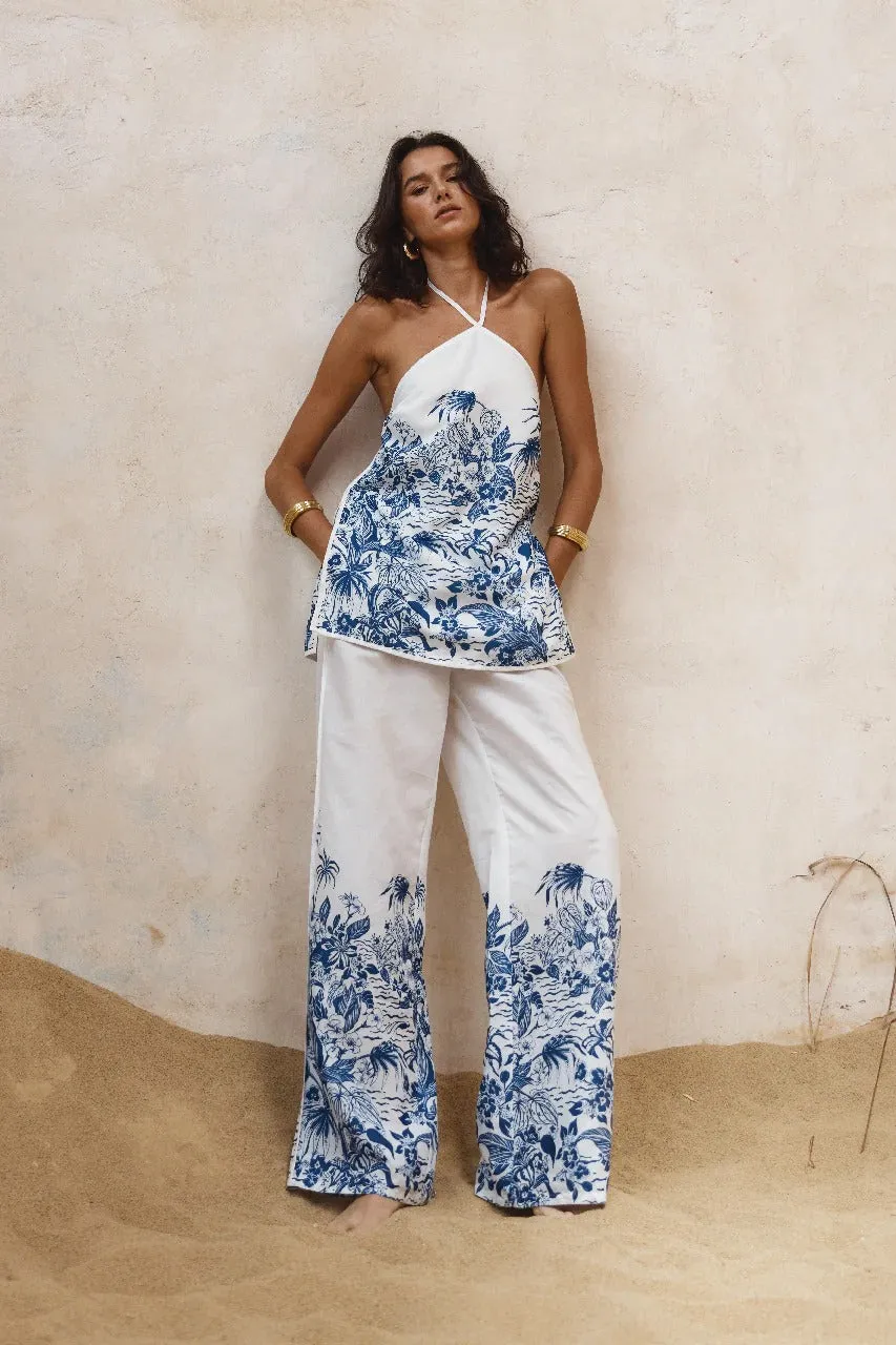 Blue and White Valence Pants