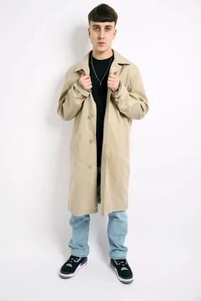 Beige Men's Vintage 90s Mac Coat