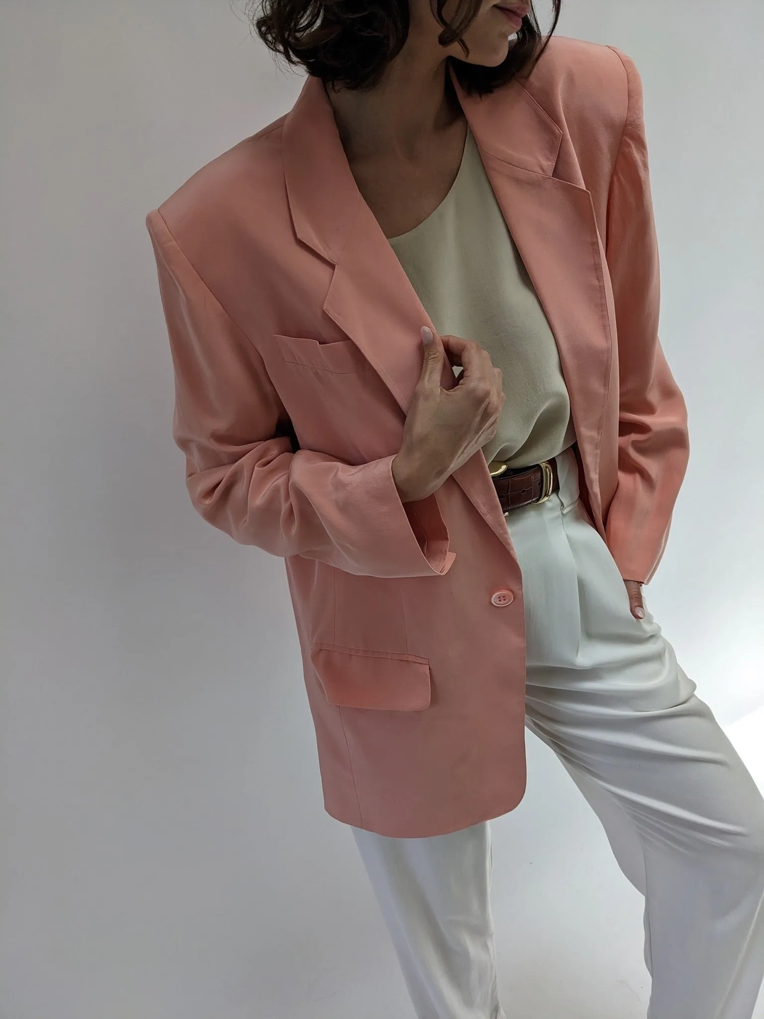 Retro Pink Silk Jacket