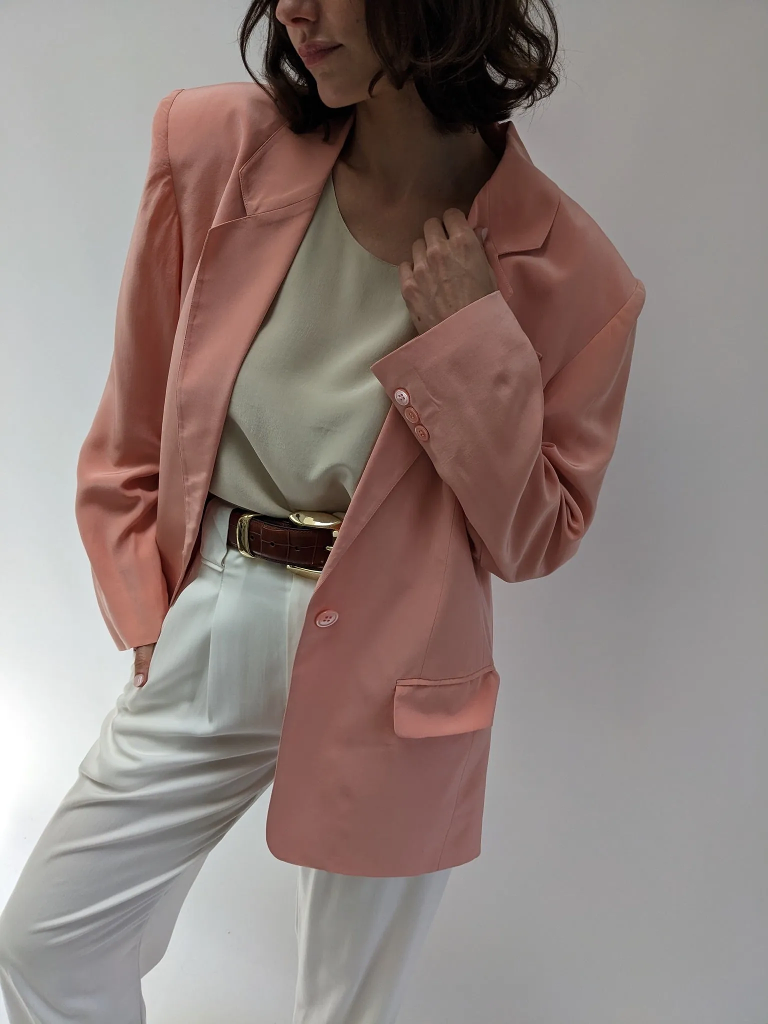 Retro Pink Silk Jacket