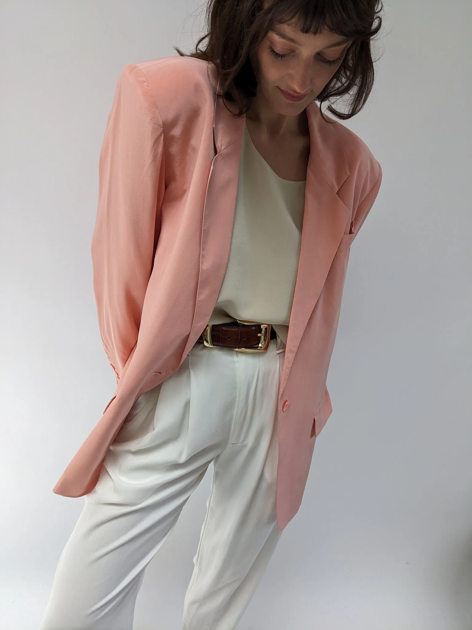 Retro Pink Silk Jacket