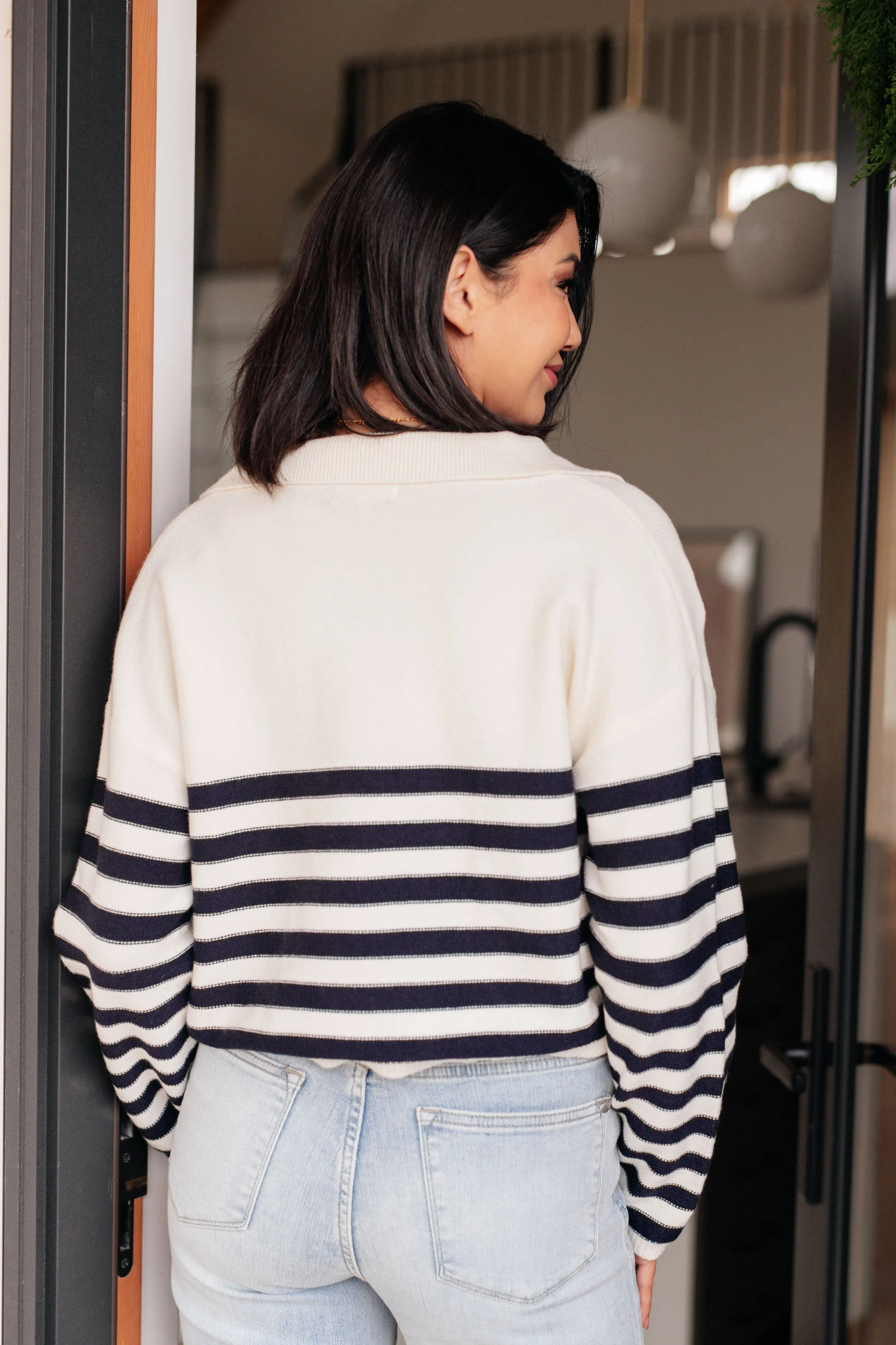 White Striped Sweater for Unforgettable Moments