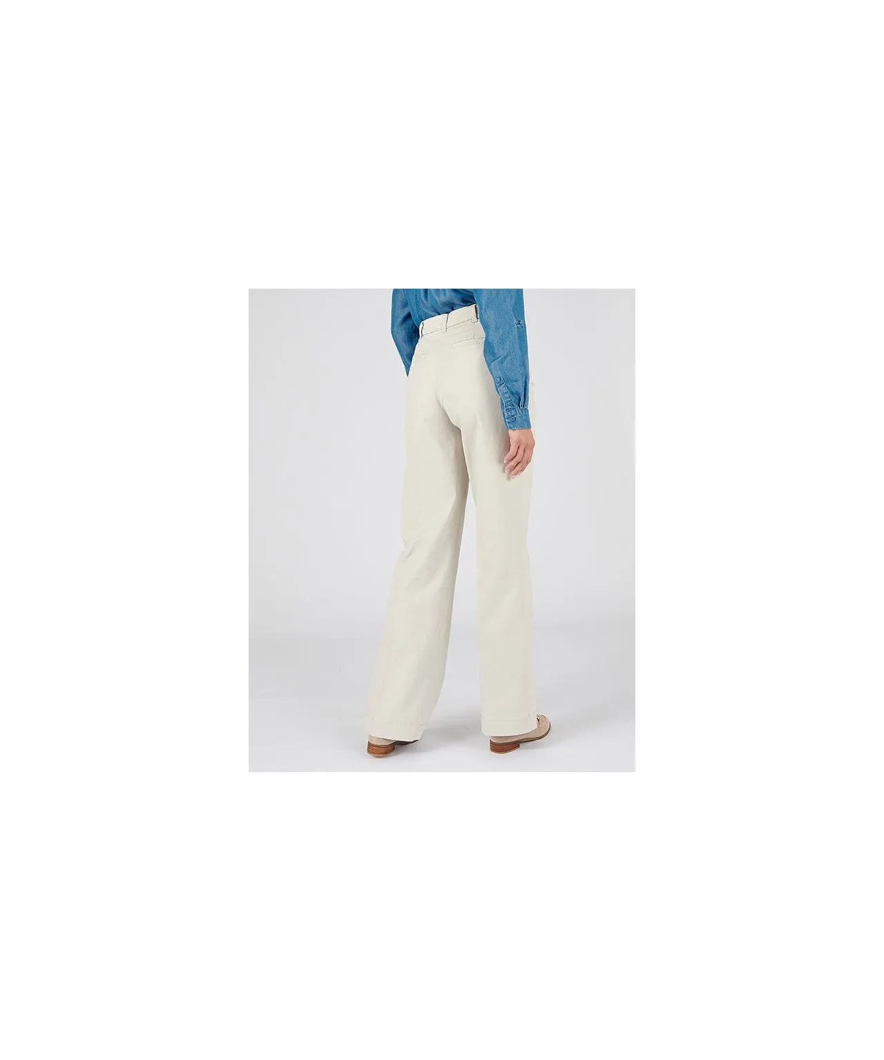 Wide-leg Cotton Stretch Pants Trousers