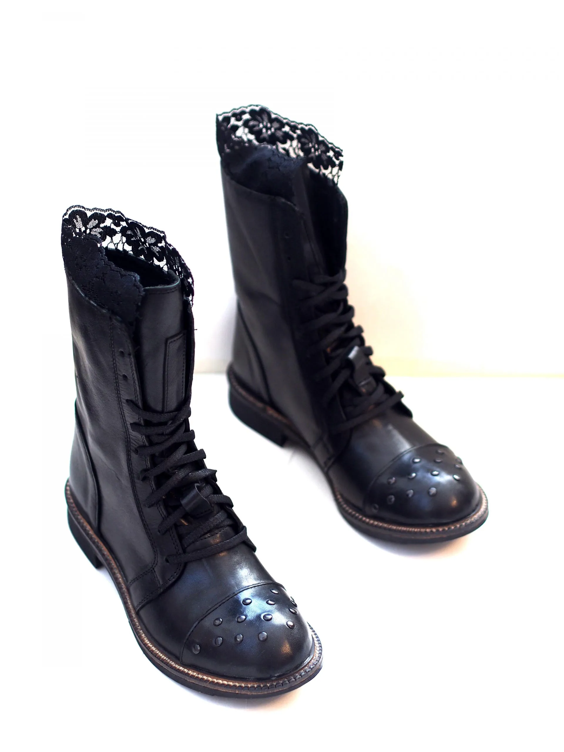 Women's Black Genuine Leather Boots