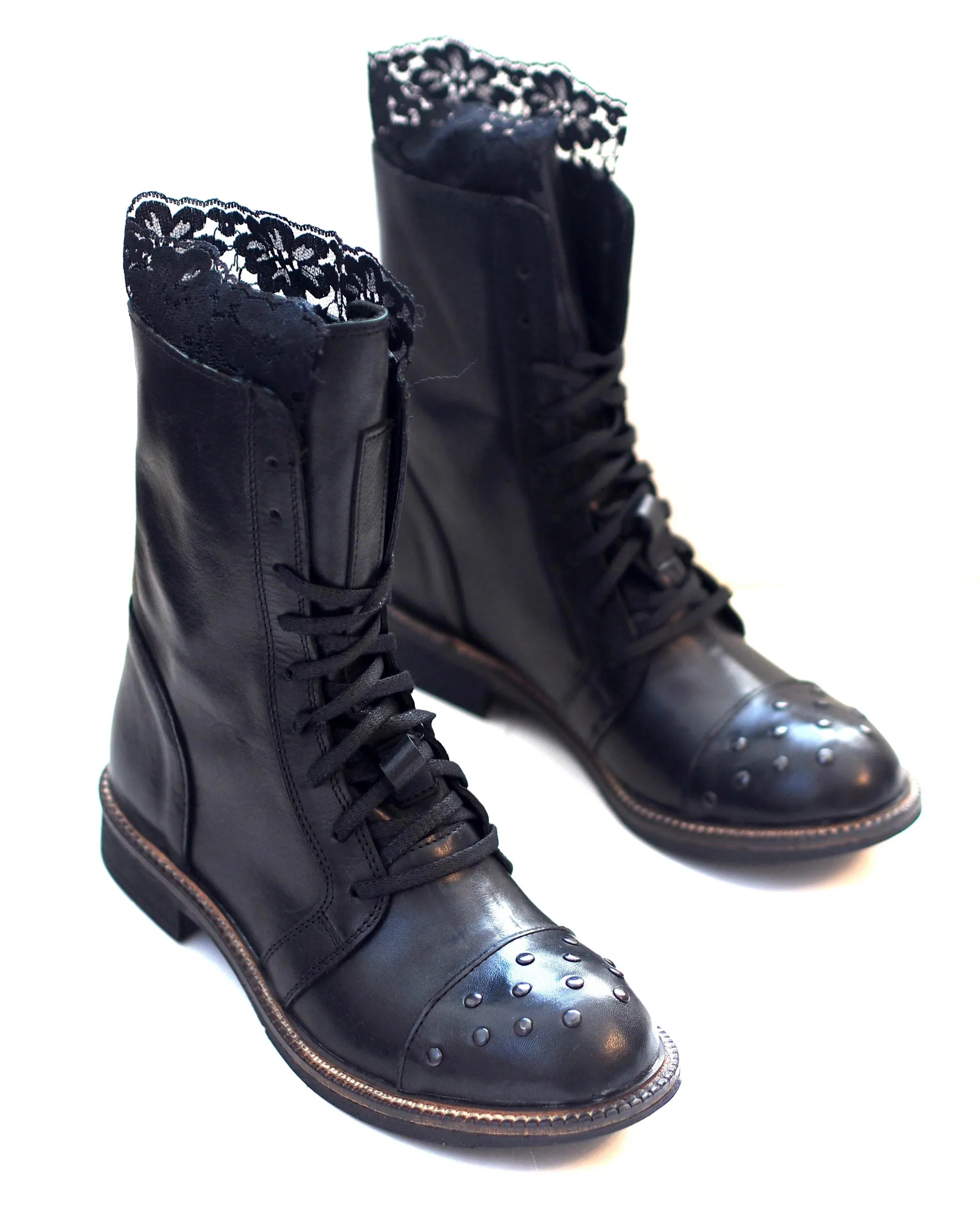 Women's Black Genuine Leather Boots