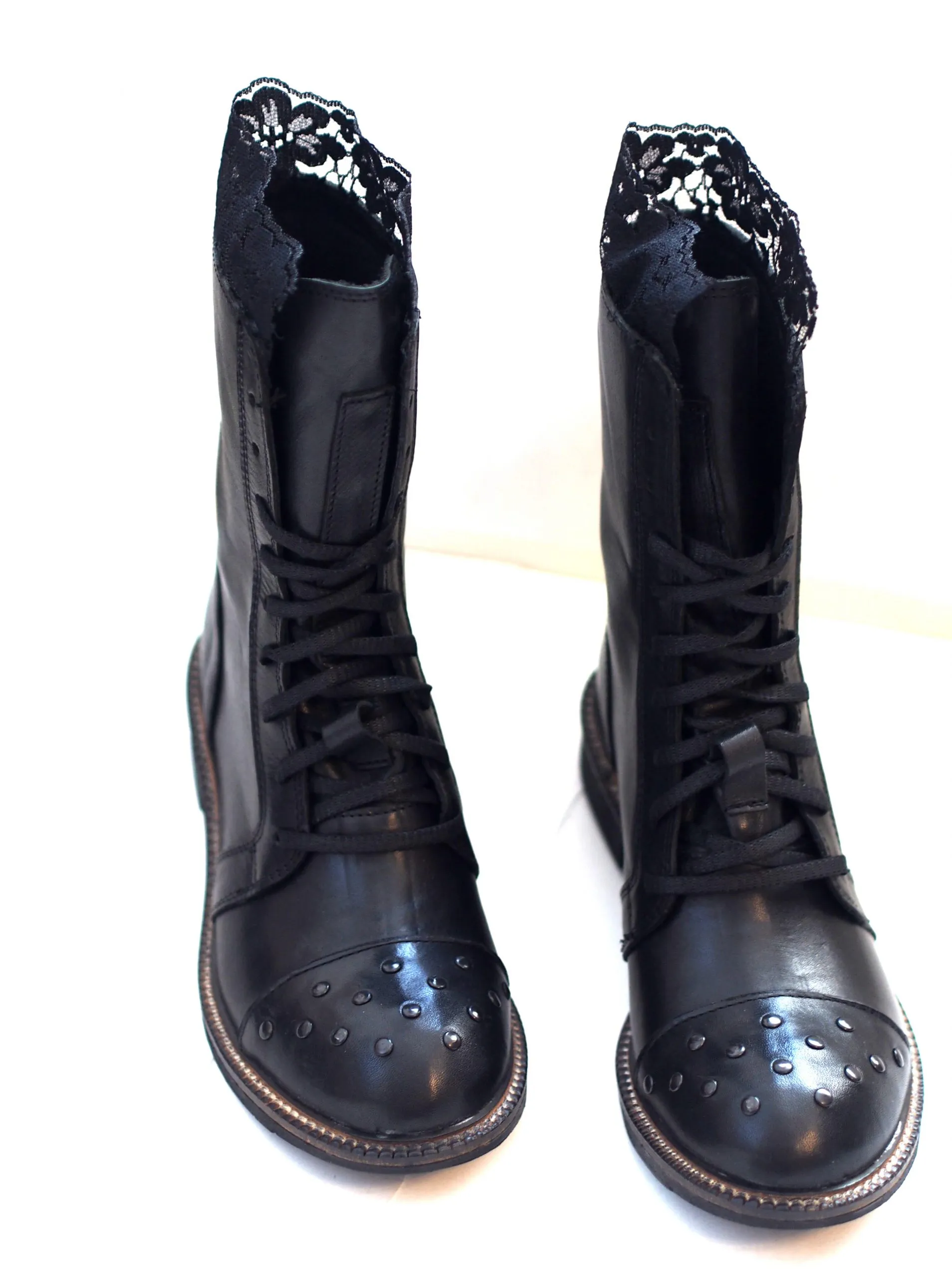 Women's Black Genuine Leather Boots