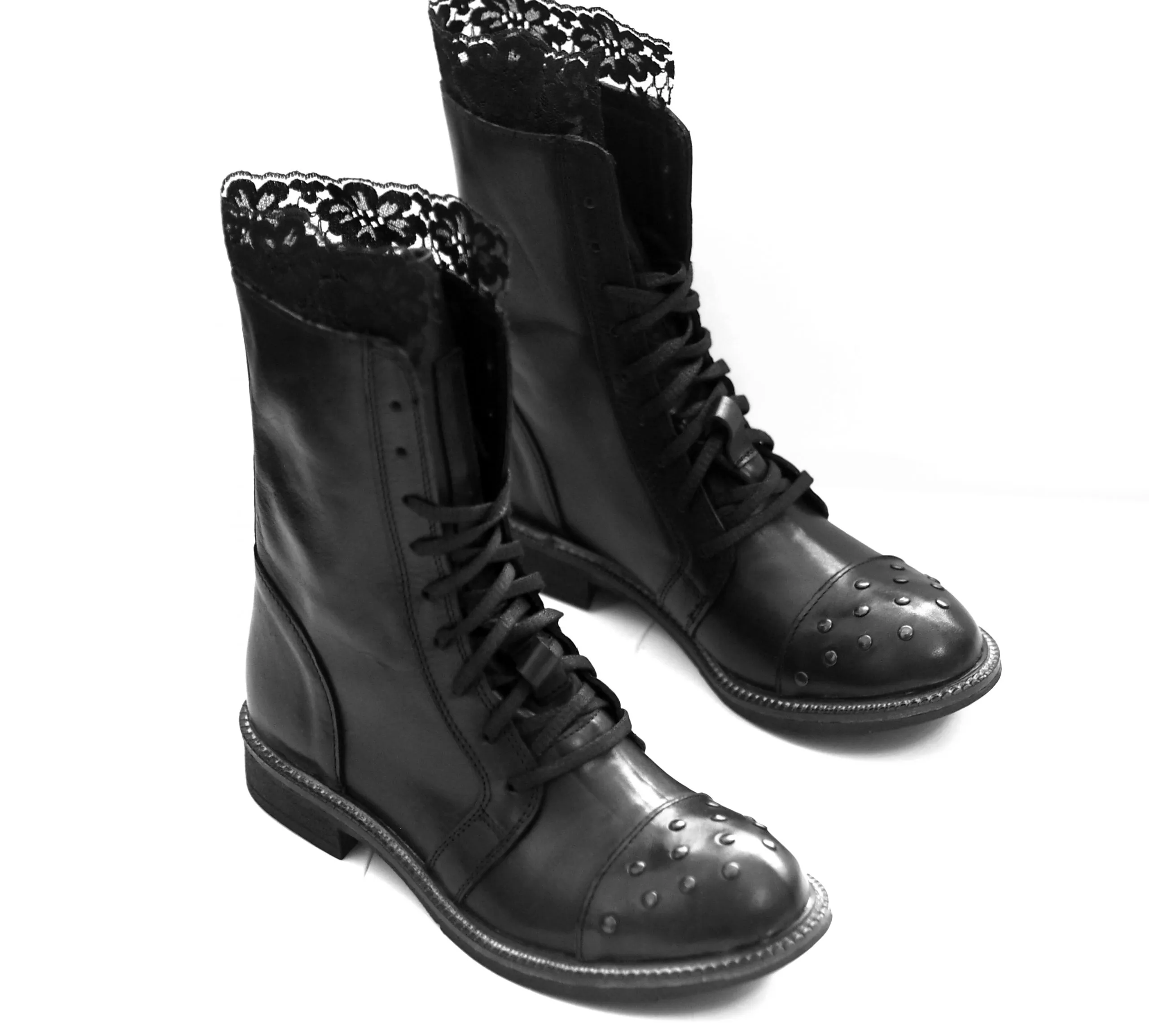 Women's Black Genuine Leather Boots