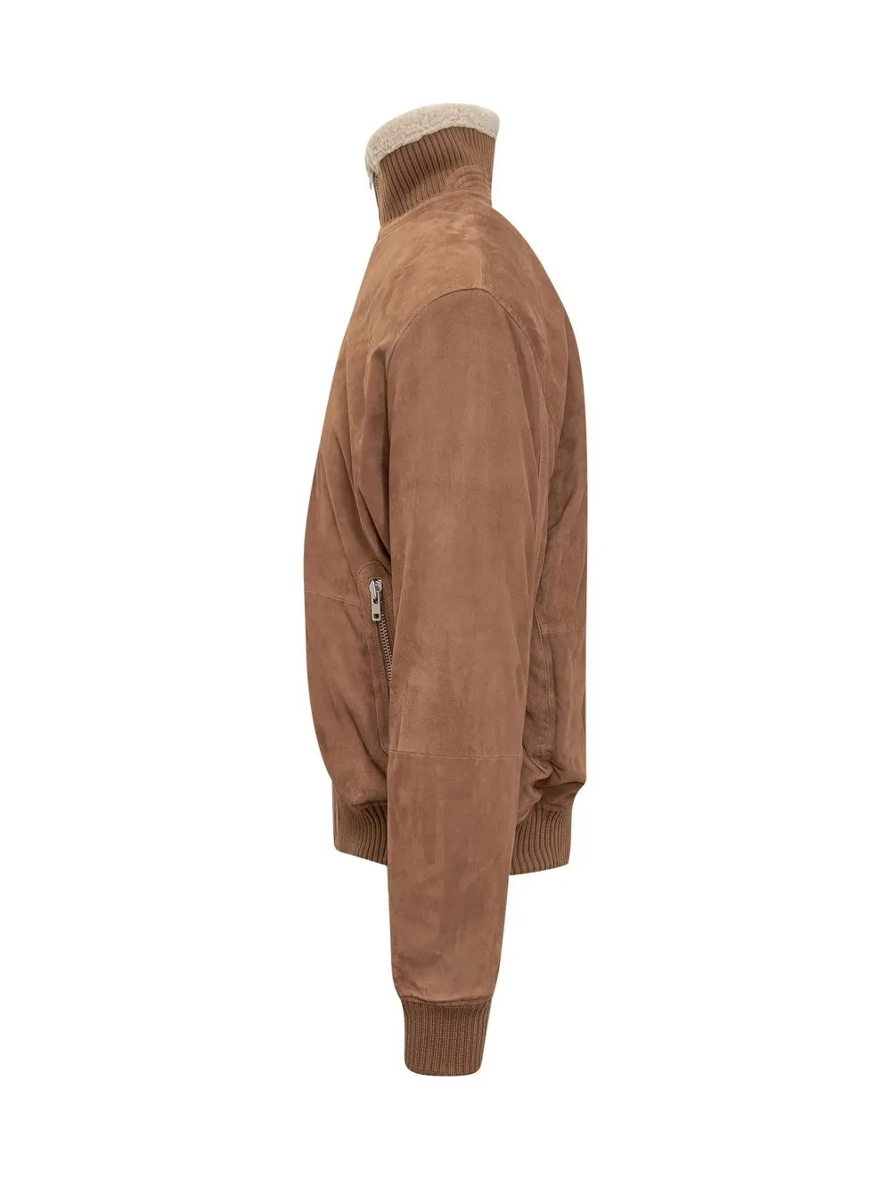 Women's Brown Suede Moto Jacket