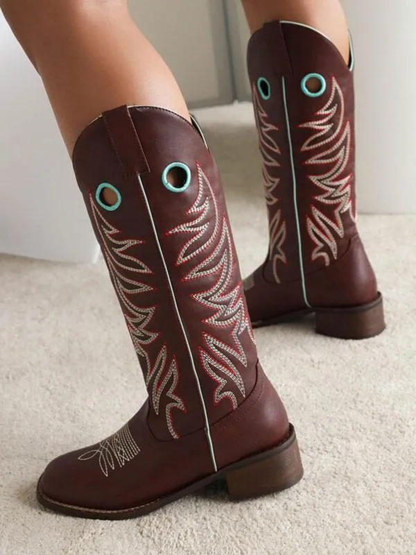 Classic Brown Cowgirl Wedding Boots