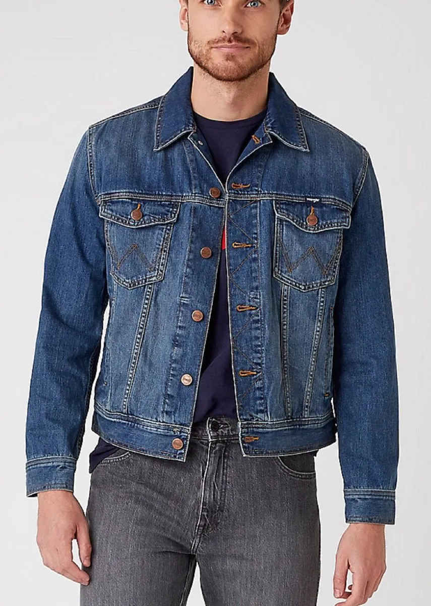 Mid Stone Wrangler Western Denim Jacket