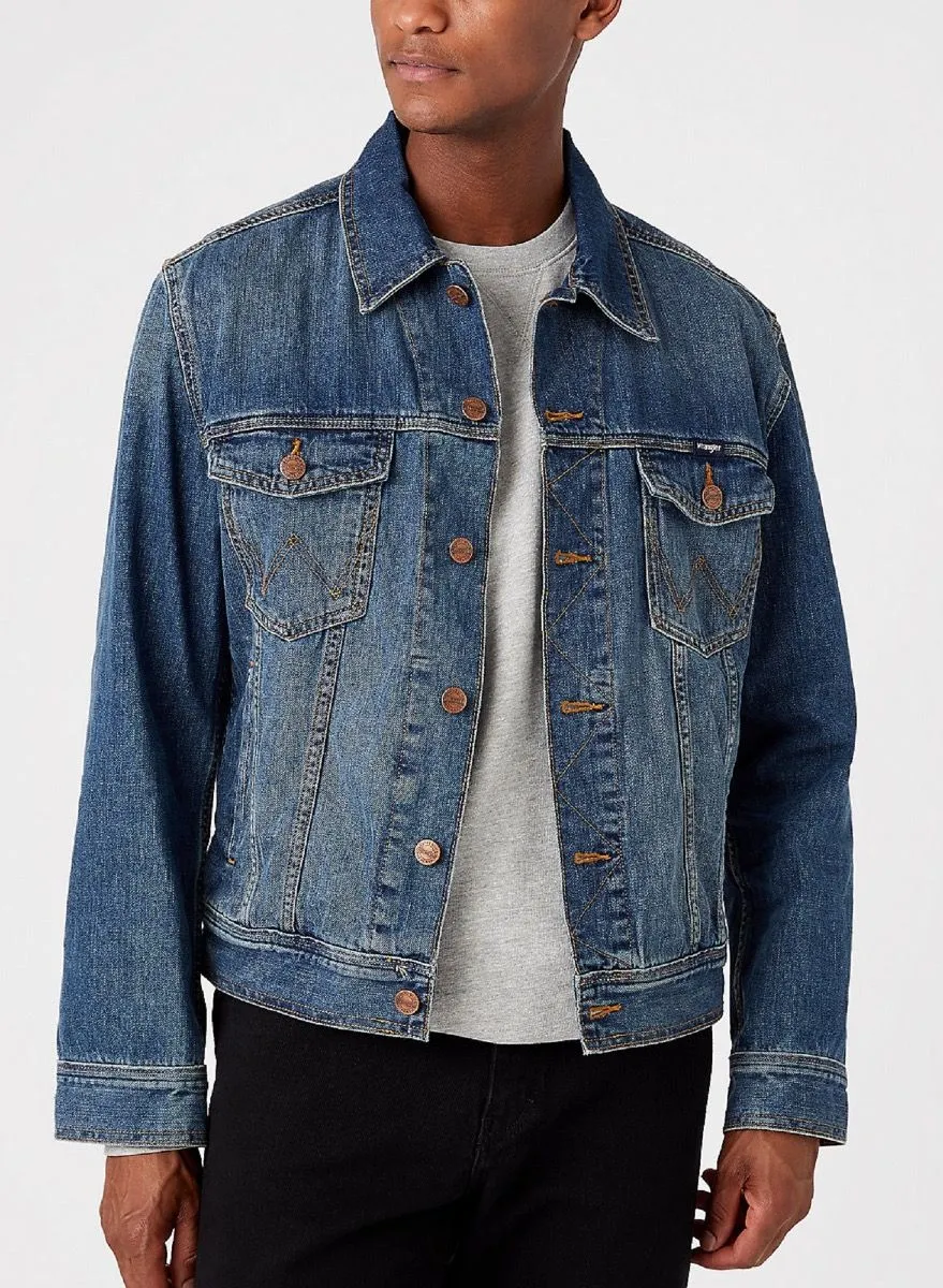 Mid Stone Wrangler Western Denim Jacket