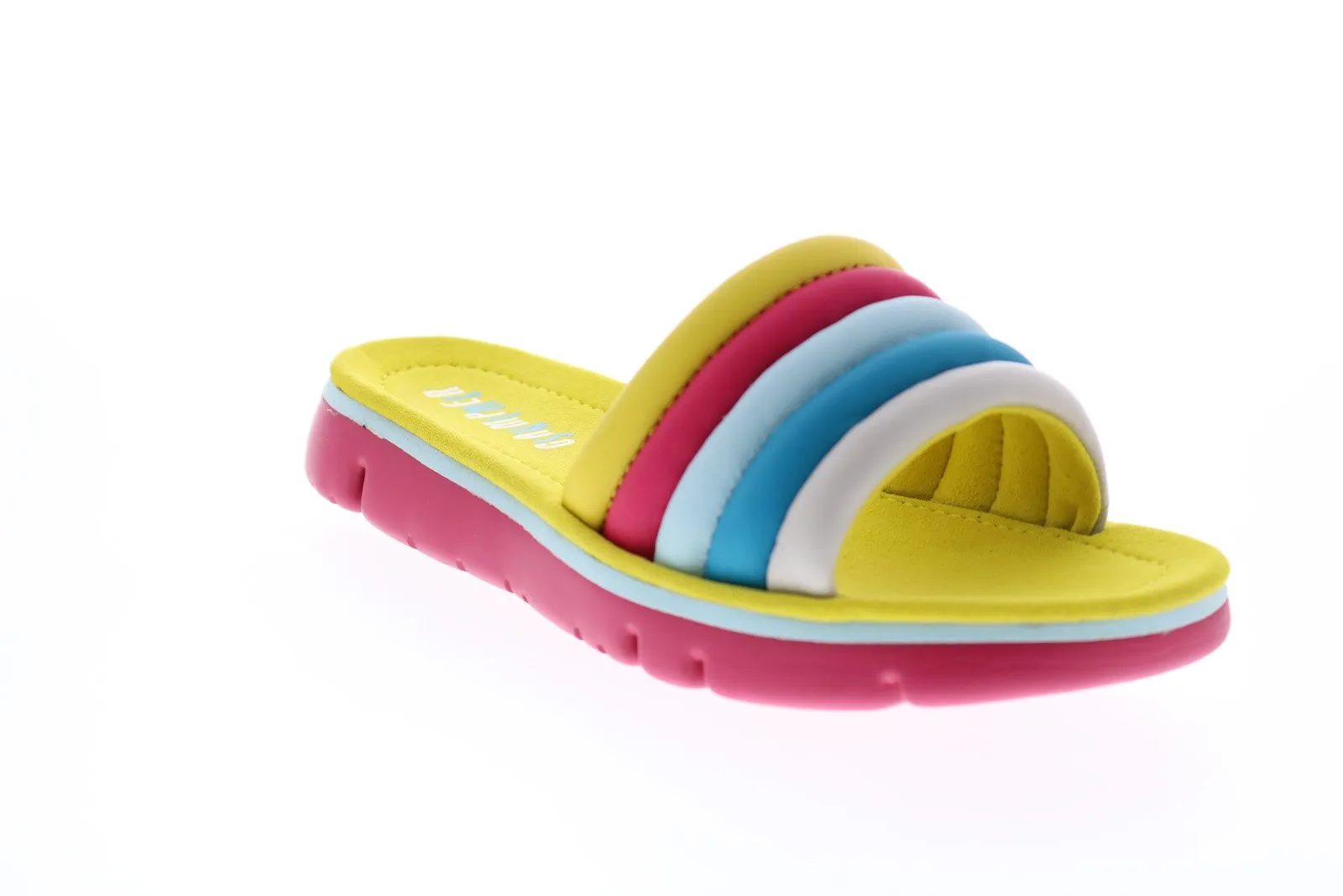 Yellow Synthetic Slip On Slides Sandals Shoes