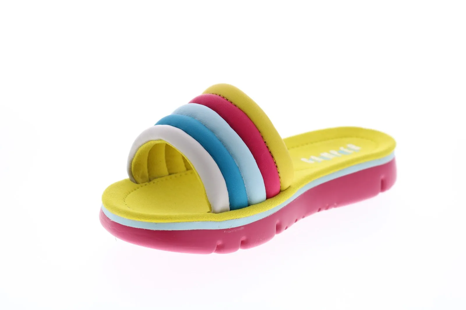 Yellow Synthetic Slip On Slides Sandals Shoes