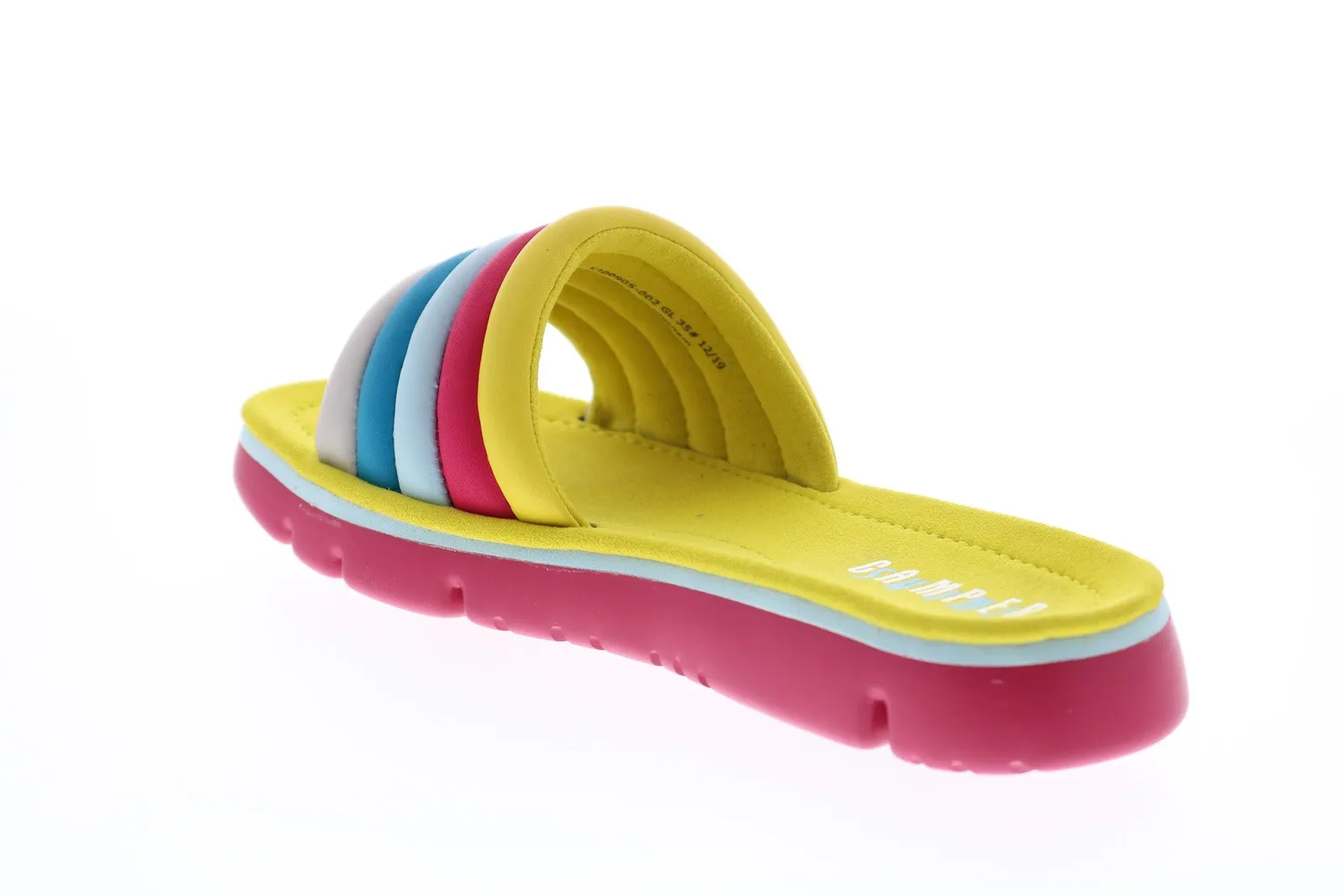 Yellow Synthetic Slip On Slides Sandals Shoes