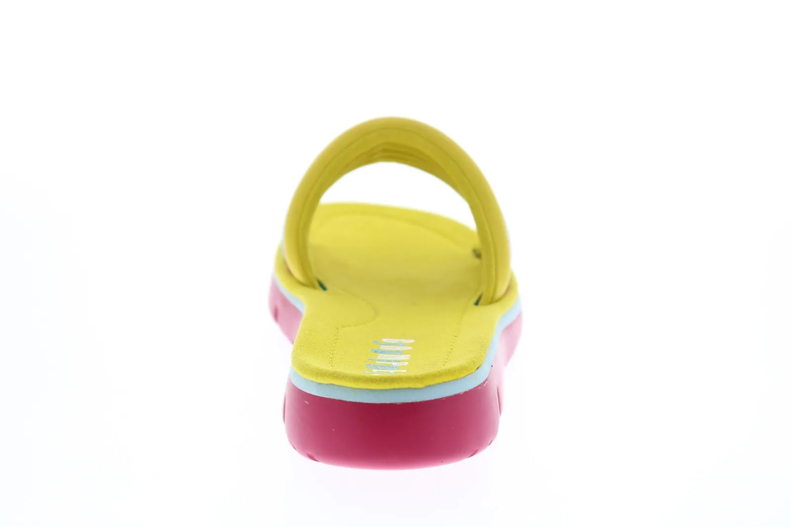 Yellow Synthetic Slip On Slides Sandals Shoes