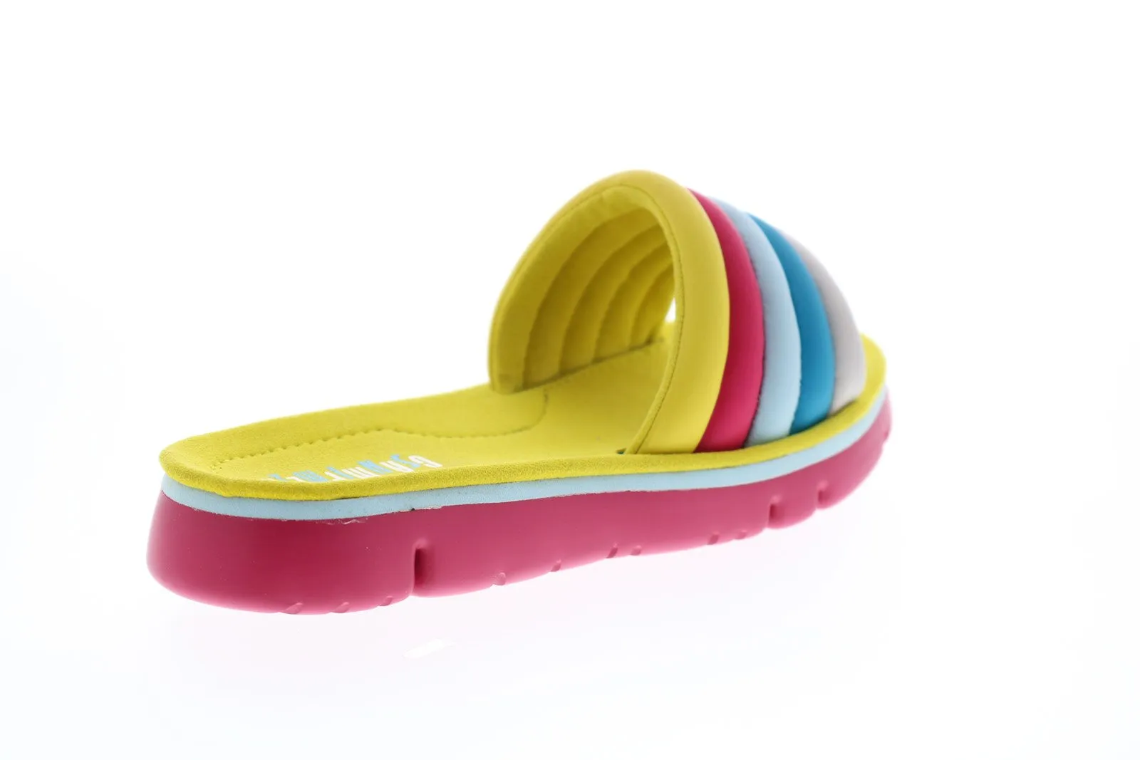 Yellow Synthetic Slip On Slides Sandals Shoes