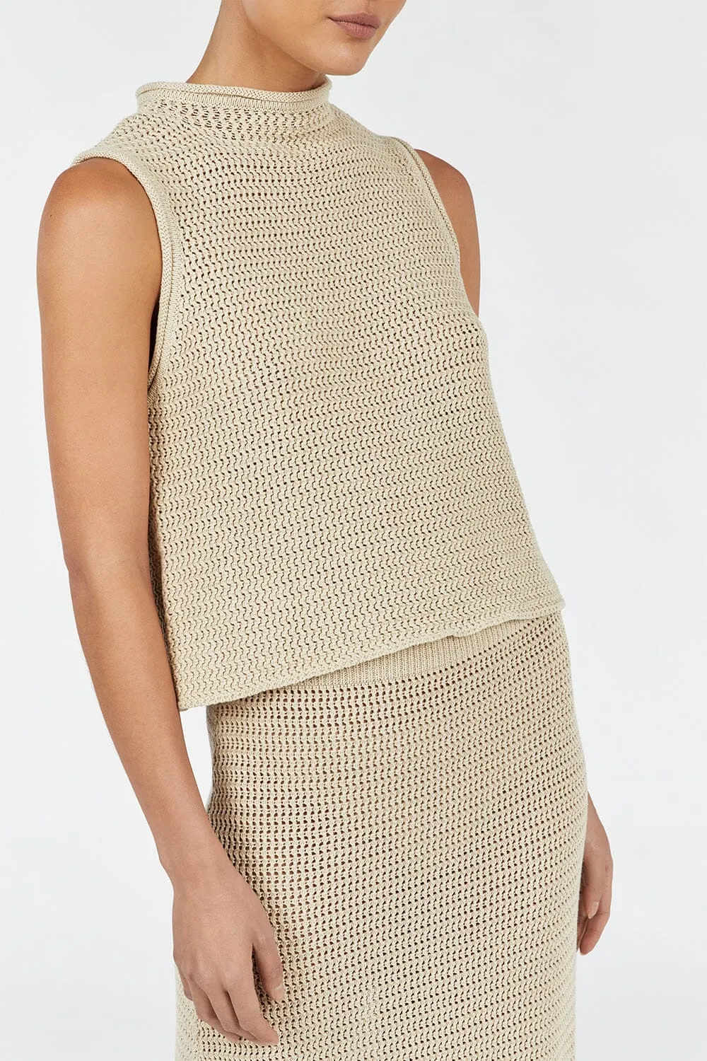 ZADIE NATURAL CROCHET TANK